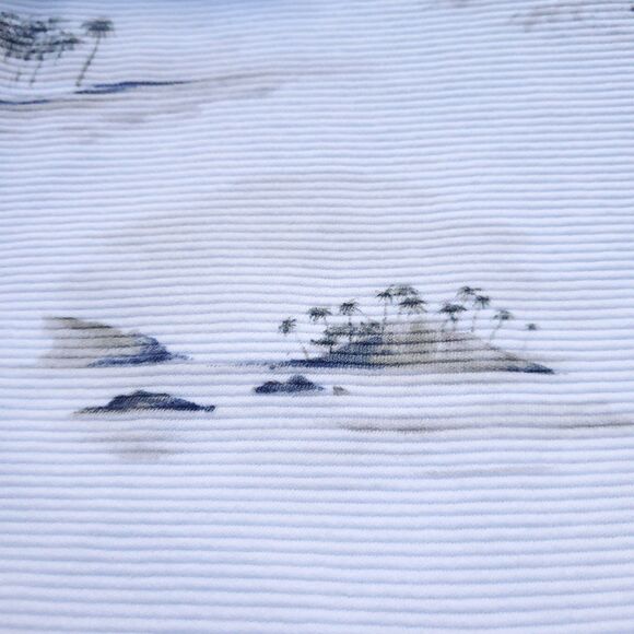 VINTAGE Chaps Ralph Lauren Ribbed Polo Shirt XL Hawaiian Island Palm Tree Cotton - Picture 3 of 12